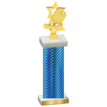 Single Blue Carbon Fiber Pickleball Trophy