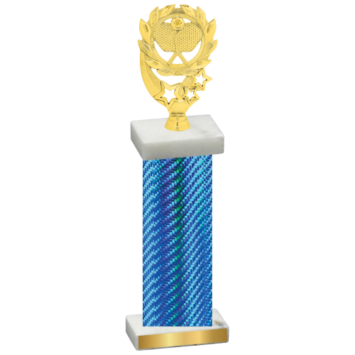 Single Blue Carbon Fiber Pickleball Trophy