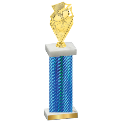 Single Blue Carbon Fiber Pickleball Trophy