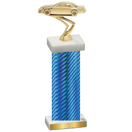 Single Blue Carbon Fiber Cars Trophy