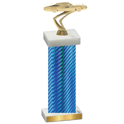 Single Blue Carbon Fiber Cars Trophy