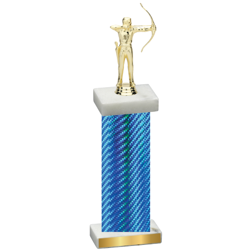 Single Blue Carbon Fiber Archery Trophy