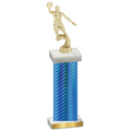 Single Blue Carbon Fiber Basketball Trophy
