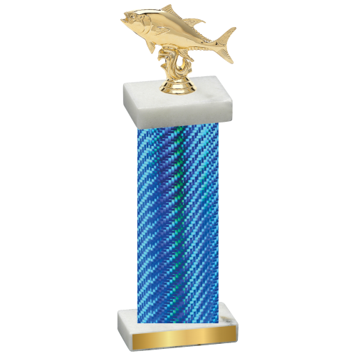 Single Blue Carbon Fiber Fishing Trophy