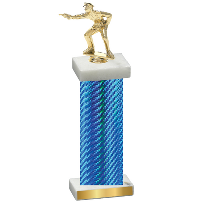 Single Blue Carbon Fiber Shooter Trophy