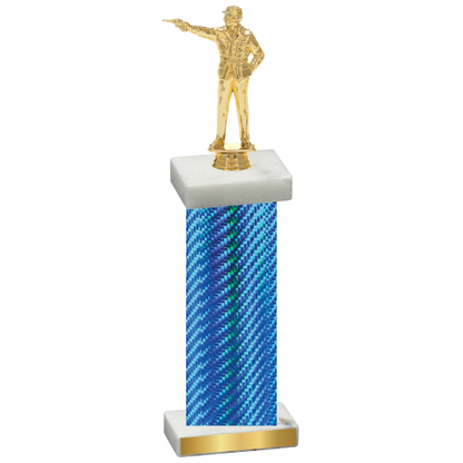 Single Blue Carbon Fiber Shooter Trophy