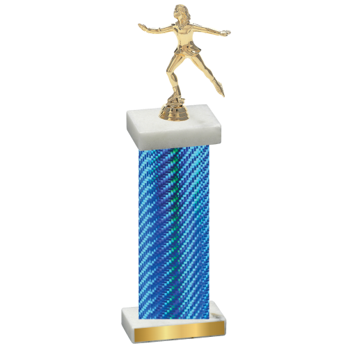 Single Blue Carbon Fiber Skater Trophy