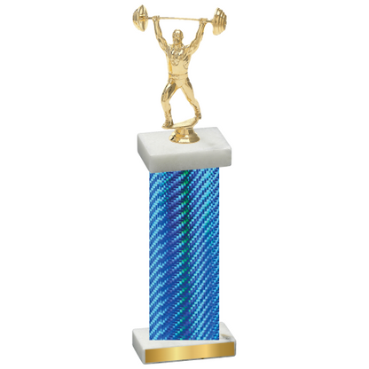 Single Blue Carbon Fiber Weights Trophy