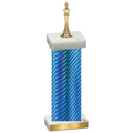 Single Blue Carbon Fiber Chess Trophy