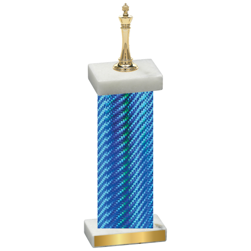 Single Blue Carbon Fiber Chess Trophy