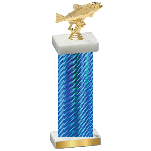 Single Blue Carbon Fiber Fishing Trophy