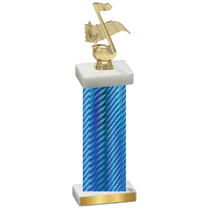 Single Blue Carbon Fiber Music Trophy