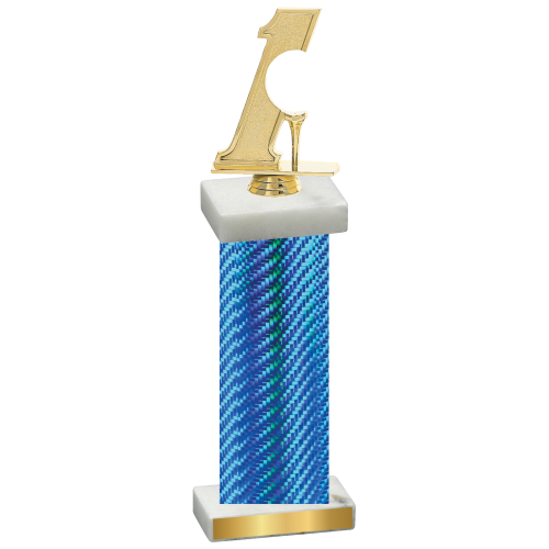 Single Blue Carbon Fiber Golf Trophy