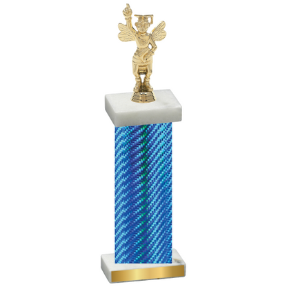 Single Blue Carbon Fiber Academics Trophy