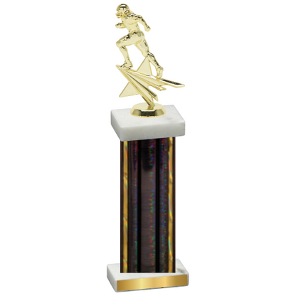 Single Black Glacier Football Trophy