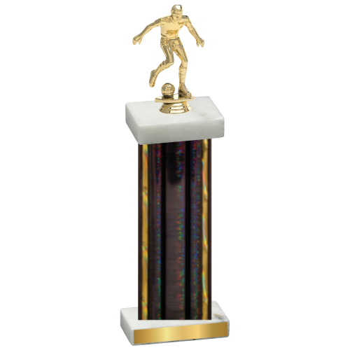 Single Black Glacier Soccer Trophy