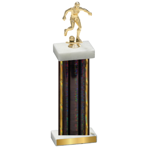 Single Black Glacier Soccer Trophy