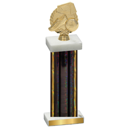 Single Black Glacier Soccer Trophy