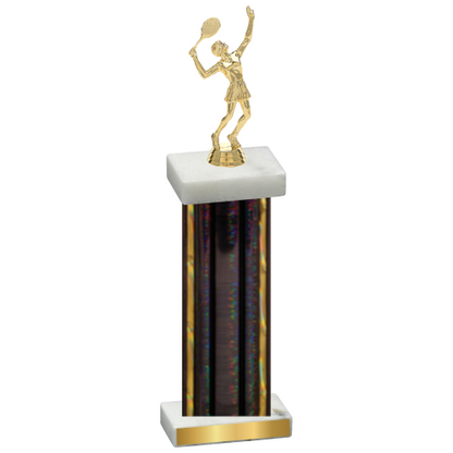 Single Black Glacier Tennis Trophy