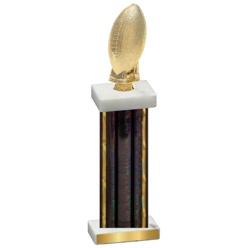 Single Black Glacier Football Trophy