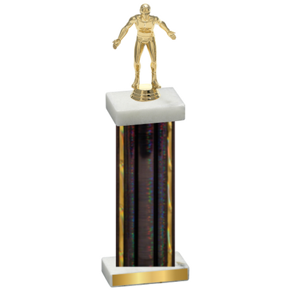 Single Black Glacier Wrestling Trophy