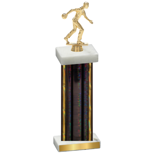 Single Black Glacier Bowling Trophy