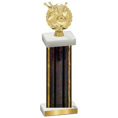 Single Black Glacier Bowling Trophy