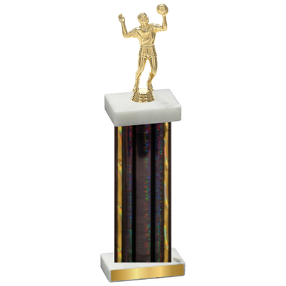 Single Black Glacier Volleyball Trophy