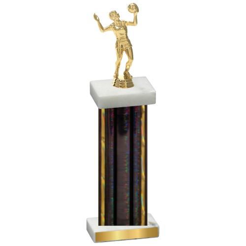 Single Black Glacier Volleyball Trophy