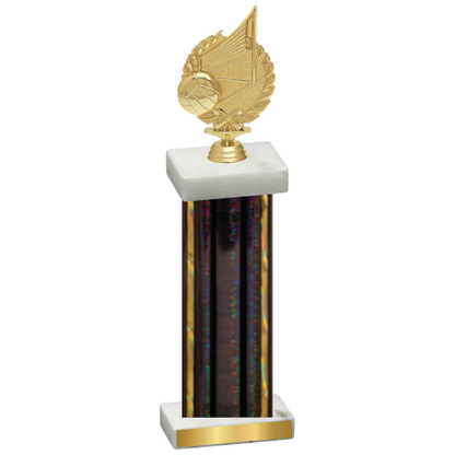 Single Black Glacier Volleyball Trophy