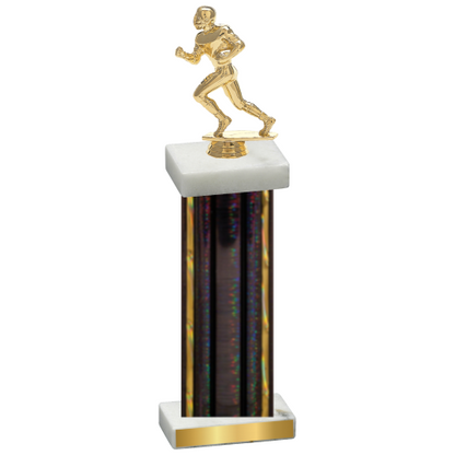 Single Black Glacier Football Trophy