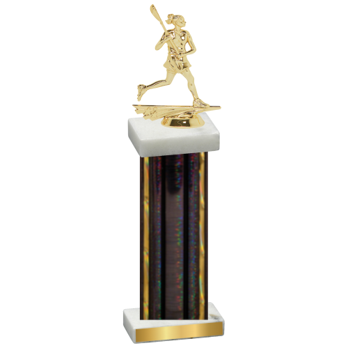 Single Black Glacier Lacrosse Trophy