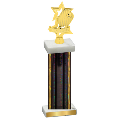 Single Black Glacier Pickleball Trophy