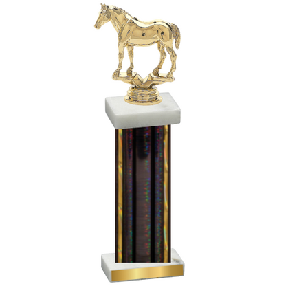 Single Black Glacier Horses Trophy