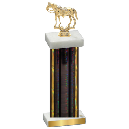 Single Black Glacier Horses Trophy