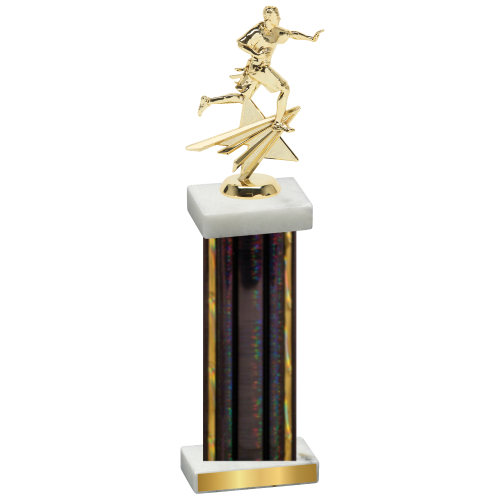 Single Black Glacier Flag Football Trophy