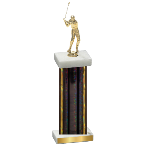 Single Black Glacier Golf Trophy