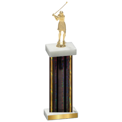 Single Black Glacier Golf Trophy