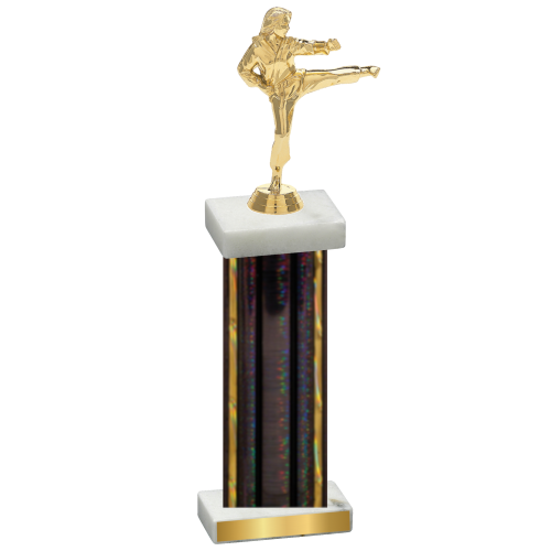 Single Black Glacier Karate Trophy