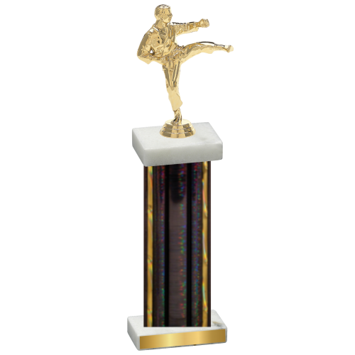 Single Black Glacier Karate Trophy