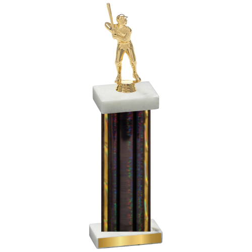 Single Black Glacier Baseball Trophy