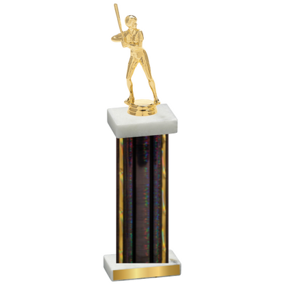 Single Black Glacier Softball Trophy