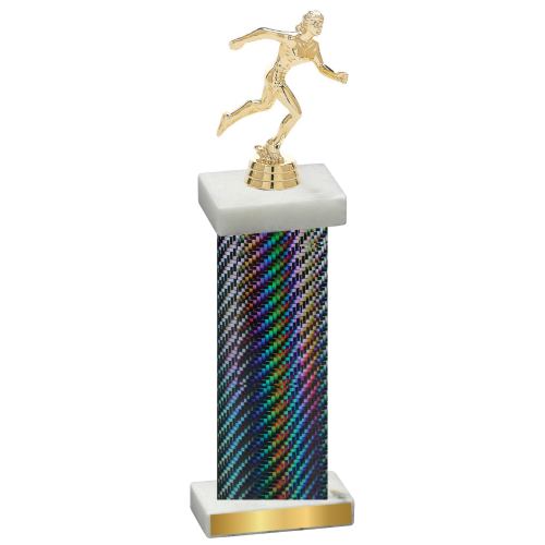 Single Black Carbon Fiber Running Trophy