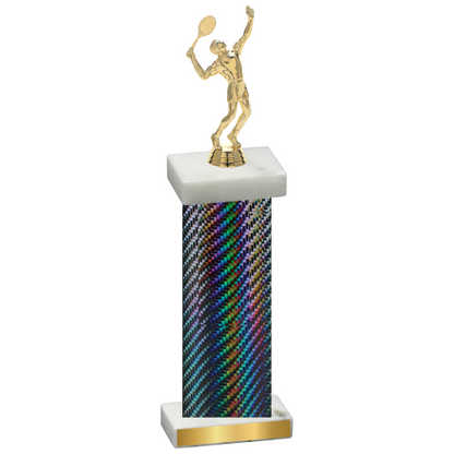 Single Black Carbon Fiber Tennis Trophy