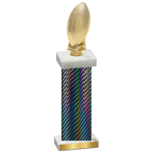 Single Black Carbon Fiber Football Trophy