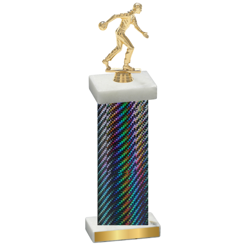 Single Black Carbon Fiber Bowling Trophy