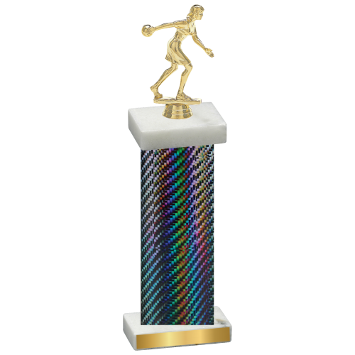 Single Black Carbon Fiber Bowling Trophy