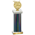 Single Black Carbon Fiber Bowling Trophy
