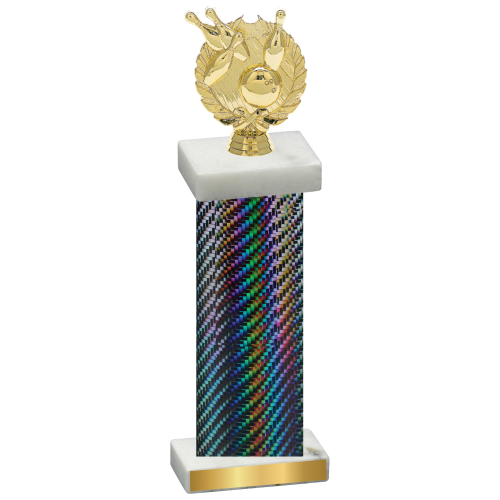 Single Black Carbon Fiber Bowling Trophy