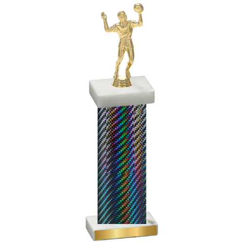 Single Black Carbon Fiber Volleyball Trophy